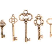 Background of Antique Skeleton Keys