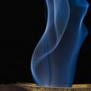 Incense bowl with smoke